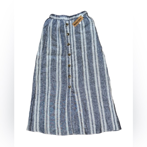 💙NWT! LINEN MAXI SKIRT! GORGEOUS MARISSA OLIVIA LIGHTWEIGHT SUMMER SKIRT!! - Picture 6 of 16